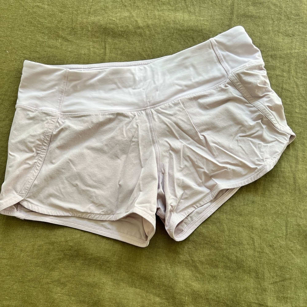 Light pink running shorts lululemon